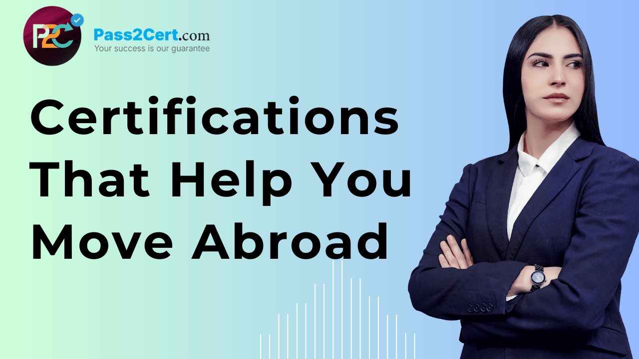 Professionals holding globally recognized certifications preparing for international careers and job opportunities abroad