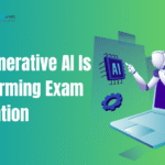 Student using AI-powered exam preparation on a laptop with interactive practice questions and real-time feedback