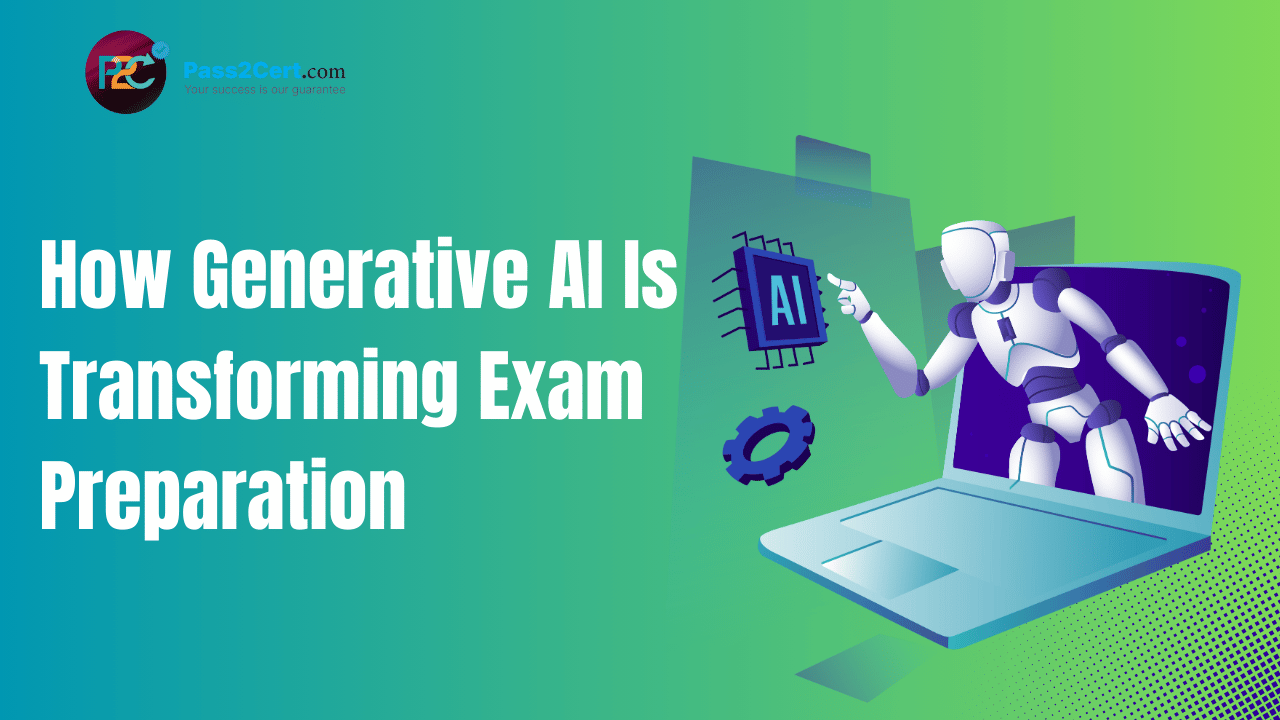 Student using AI-powered exam preparation on a laptop with interactive practice questions and real-time feedback