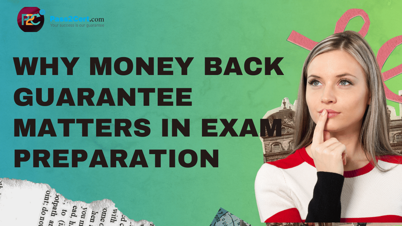 Student using an online exam prep platform with a money back guarantee for test success